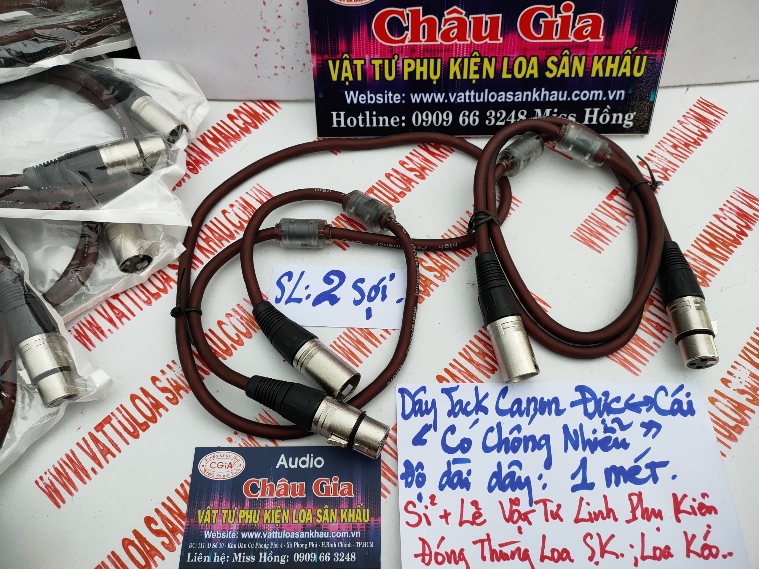 DÂY JACK CANON ĐỰC - CÁI AUDIO CHÂU GIA