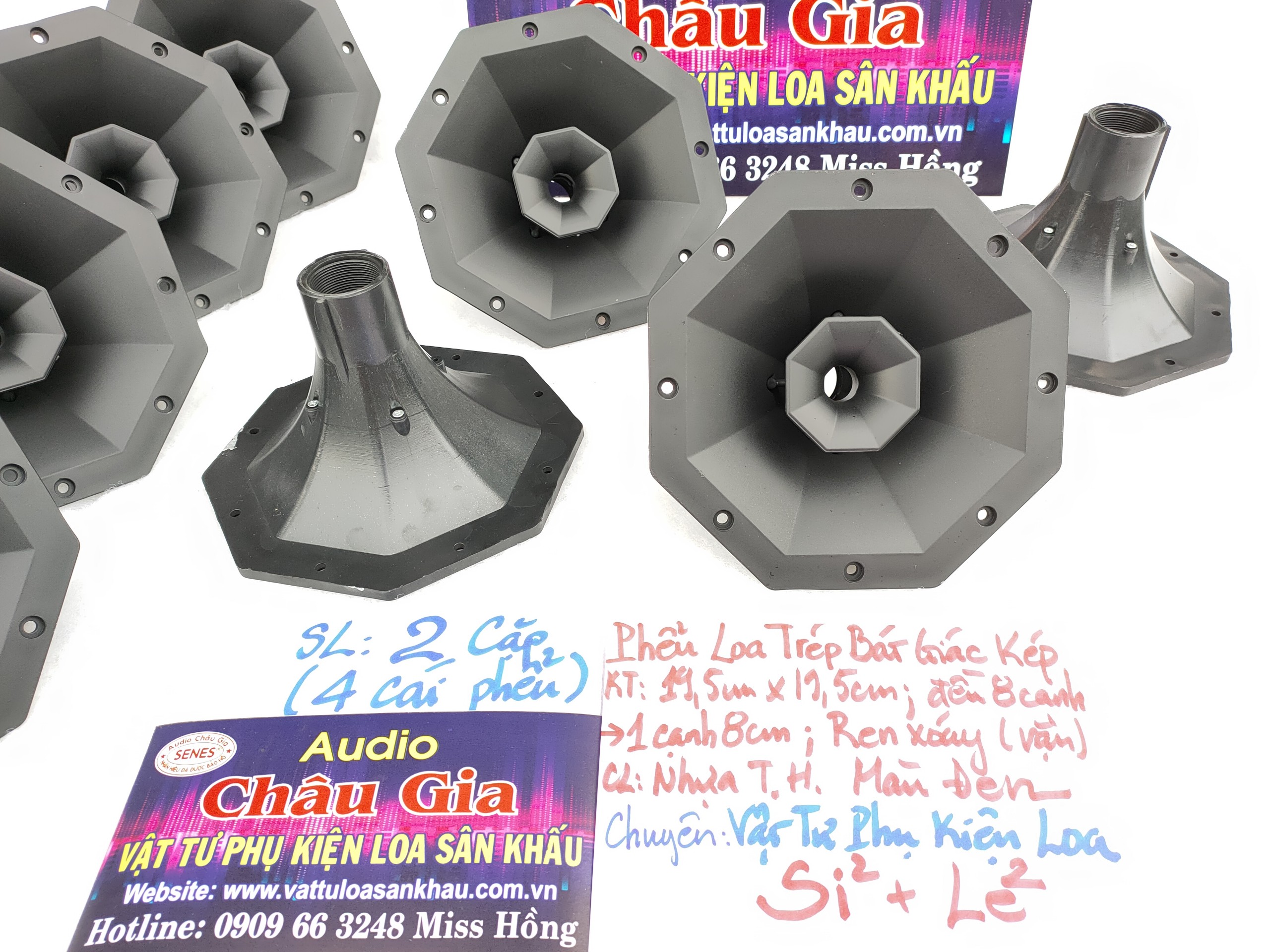 PHỂU LOA TRÉP BÁT GIÁC KÉP AUDIO CHÂU GIA