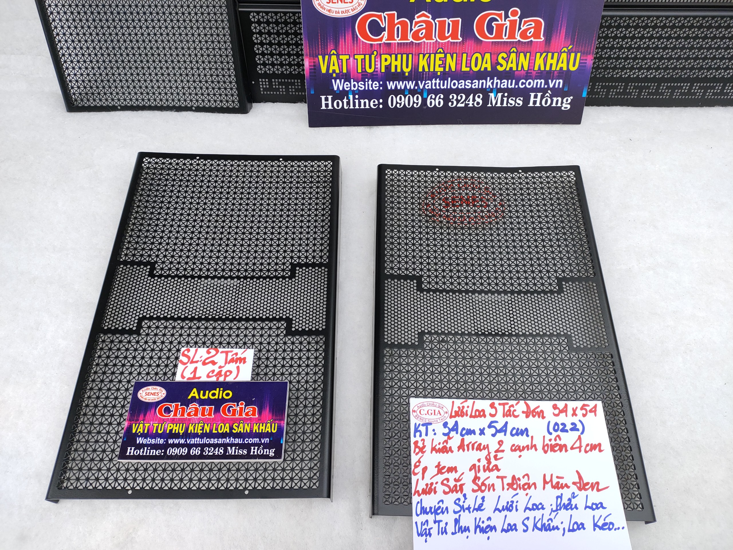 LƯỚI LOA 3 TẤC ĐƠN 34CM X 54CM AUDIO CHÂU GIA