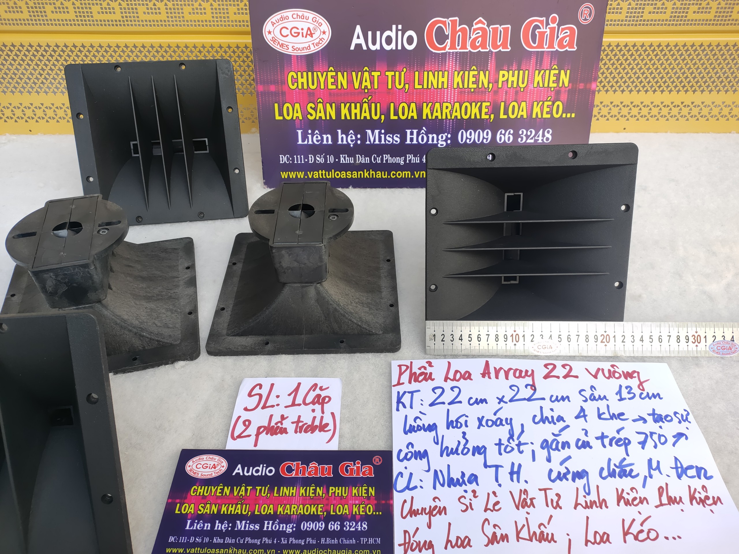 PHỂU LOA ARRAY 22 VUÔNG - AUDIO CHÂU GIA