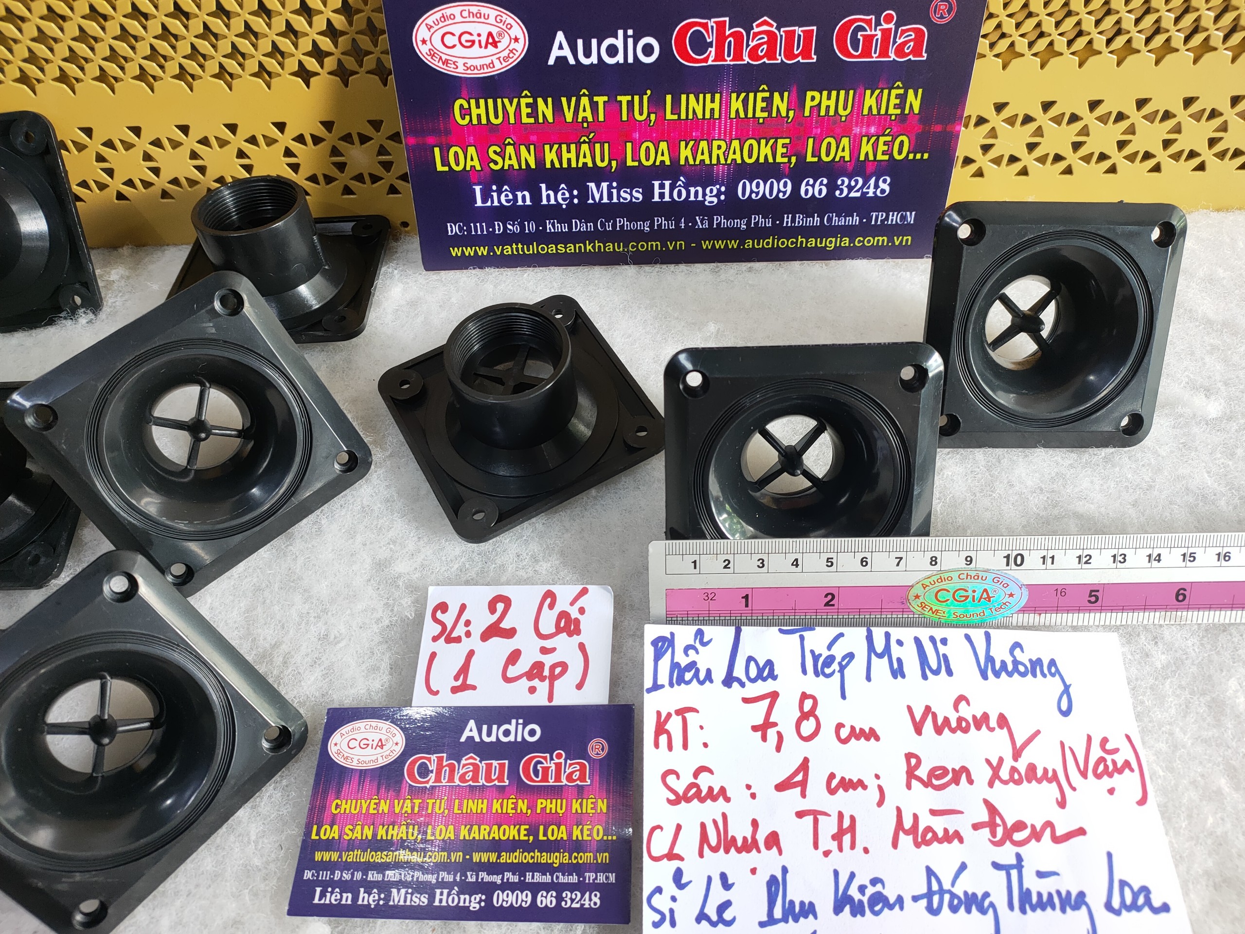 PHỂU LOA TRÉP MINI VUÔNG - AUDIO CHÂU GIA