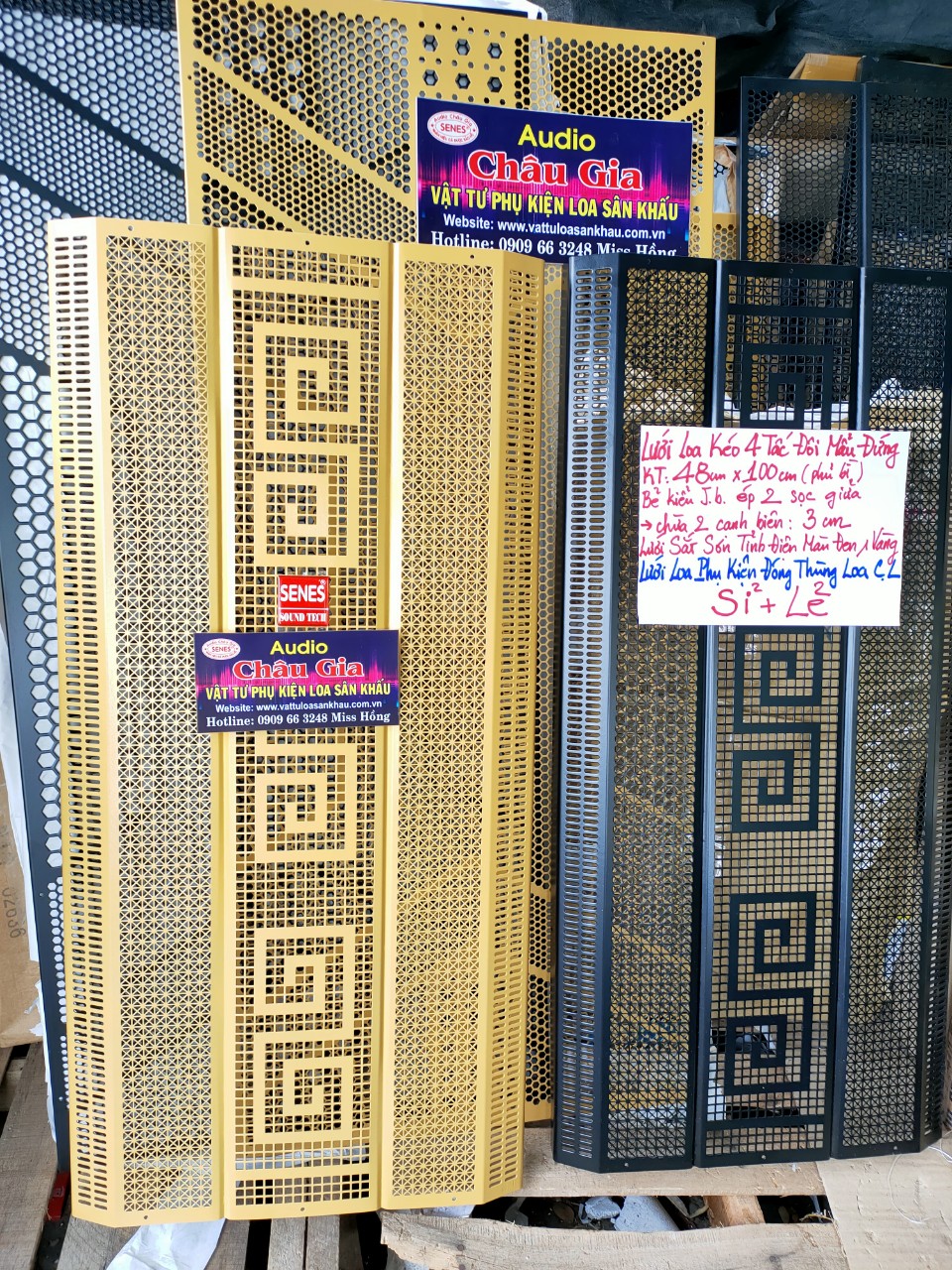 LƯỚI LOA KÉO 4 TẤC ĐÔI MẪU ĐỨNG AUDIO CHÂU GIA