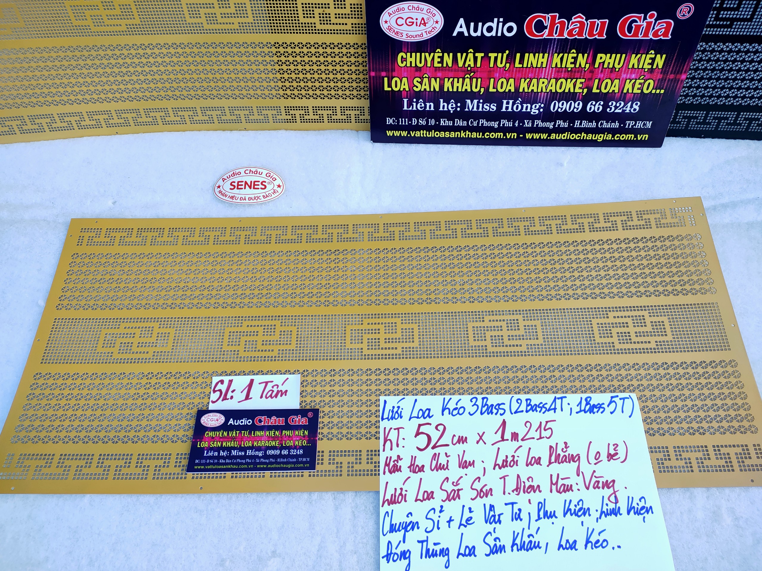 LƯỚI LOA KÉO 3 BASS AUDIO CHÂU GIA